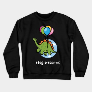 Steg-o-sour-us dinosaur (on dark colors) Crewneck Sweatshirt